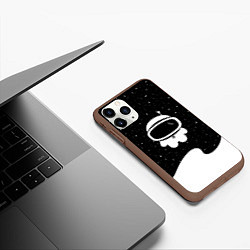 Чехол iPhone 11 Pro матовый Маленький космонавт, цвет: 3D-коричневый — фото 2