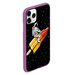 Чехол iPhone 11 Pro матовый Сладкая ракета, цвет: 3D-фиолетовый — фото 2