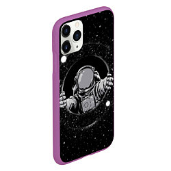 Чехол iPhone 11 Pro матовый Черная дыра, цвет: 3D-фиолетовый — фото 2