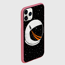 Чехол iPhone 11 Pro матовый Шлем астронавта, цвет: 3D-малиновый — фото 2