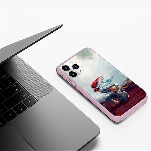 Чехол iPhone 11 Pro матовый Ясуо / 3D-Розовый – фото 3