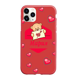 Чехол iPhone 11 Pro матовый Мария, цвет: 3D-красный