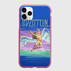 Чехол iPhone 11 Pro матовый Led Zeppelin: Angel, цвет: 3D-малиновый