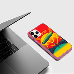 Чехол iPhone 11 Pro матовый Led Zeppelin: Hindenburg, цвет: 3D-малиновый — фото 2