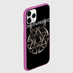 Чехол iPhone 11 Pro матовый Disturbed Logo, цвет: 3D-фиолетовый — фото 2