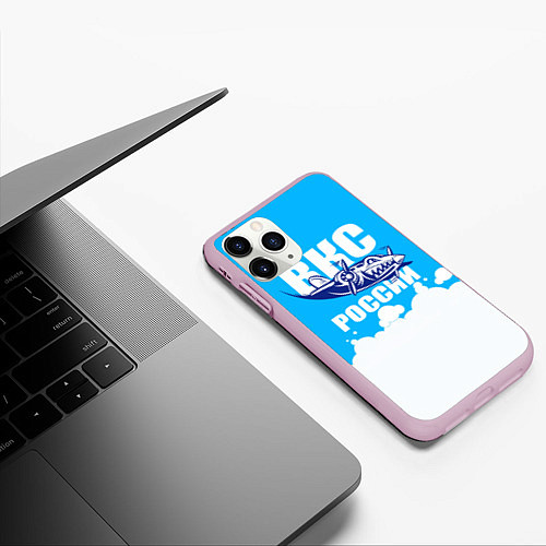Чехол iPhone 11 Pro матовый ВКС России / 3D-Розовый – фото 3