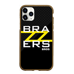 Чехол iPhone 11 Pro матовый Brazzers Bros, цвет: 3D-коричневый