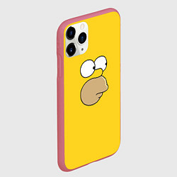 Чехол iPhone 11 Pro матовый Гомер стесняется, цвет: 3D-малиновый — фото 2