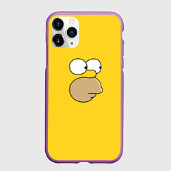 Чехол iPhone 11 Pro матовый Гомер стесняется, цвет: 3D-фиолетовый