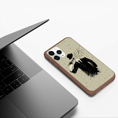 Чехол iPhone 11 Pro матовый Музыкальный самоубийца / 3D-Коричневый – фото 3