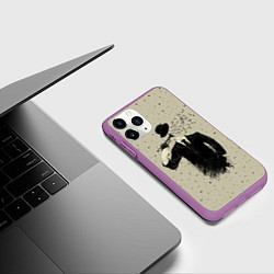 Чехол iPhone 11 Pro матовый Музыкальный самоубийца, цвет: 3D-фиолетовый — фото 2