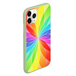 Чехол iPhone 11 Pro матовый Радуга, цвет: 3D-салатовый — фото 2