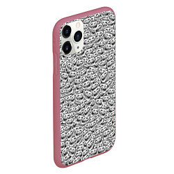 Чехол iPhone 11 Pro матовый Мегатролль, цвет: 3D-малиновый — фото 2