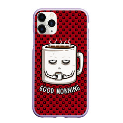 Чехол iPhone 11 Pro матовый Good Morning, цвет: 3D-светло-сиреневый
