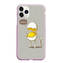 Чехол iPhone 11 Pro матовый Яйцо приветствует, цвет: 3D-розовый