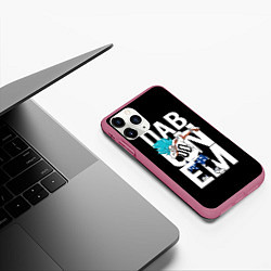 Чехол iPhone 11 Pro матовый Super God Dab, цвет: 3D-малиновый — фото 2