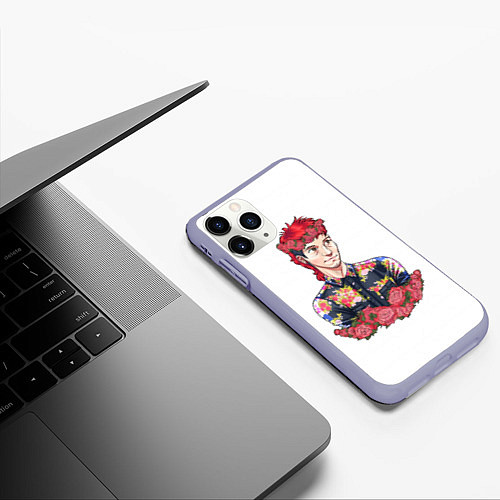 Чехол iPhone 11 Pro матовый Twenty One Pilots: Red Guy / 3D-Светло-сиреневый – фото 3