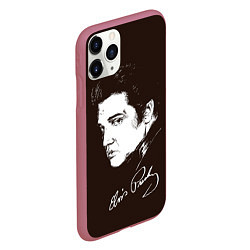 Чехол iPhone 11 Pro матовый Elvis Presley, цвет: 3D-малиновый — фото 2