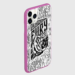 Чехол iPhone 11 Pro матовый Fury Tiger, цвет: 3D-фиолетовый — фото 2