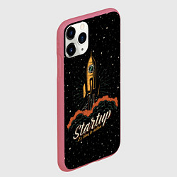 Чехол iPhone 11 Pro матовый Startup Space, цвет: 3D-малиновый — фото 2
