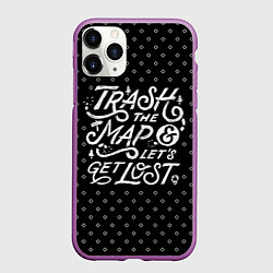 Чехол iPhone 11 Pro матовый Trash the Map, цвет: 3D-фиолетовый