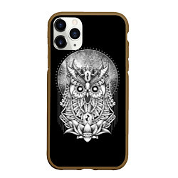 Чехол iPhone 11 Pro матовый Королевская сова, цвет: 3D-коричневый