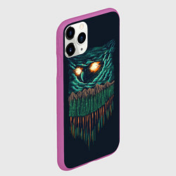 Чехол iPhone 11 Pro матовый Лесная сова, цвет: 3D-фиолетовый — фото 2