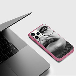 Чехол iPhone 11 Pro матовый Stalin: Style in, цвет: 3D-малиновый — фото 2