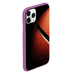 Чехол iPhone 11 Pro матовый Баскетбольный мяч, цвет: 3D-фиолетовый — фото 2