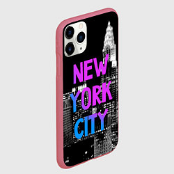 Чехол iPhone 11 Pro матовый Flur NYC, цвет: 3D-малиновый — фото 2