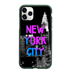 Чехол iPhone 11 Pro матовый Flur NYC, цвет: 3D-темно-зеленый