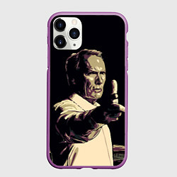 Чехол iPhone 11 Pro матовый Гран Торино, цвет: 3D-фиолетовый