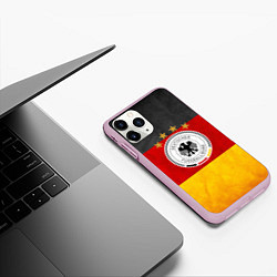 Чехол iPhone 11 Pro матовый Сборная Германии, цвет: 3D-розовый — фото 2
