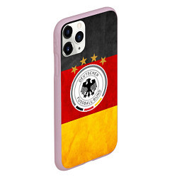 Чехол iPhone 11 Pro матовый Сборная Германии, цвет: 3D-розовый — фото 2