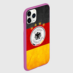 Чехол iPhone 11 Pro матовый Сборная Германии, цвет: 3D-фиолетовый — фото 2