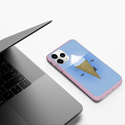 Чехол iPhone 11 Pro матовый Мороженое, цвет: 3D-розовый — фото 2