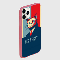 Чехол iPhone 11 Pro матовый Yes we CAT, цвет: 3D-малиновый — фото 2