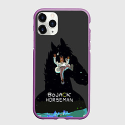 Чехол iPhone 11 Pro матовый Bojack Horseman, цвет: 3D-фиолетовый
