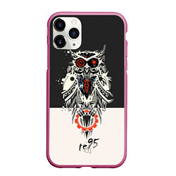 Чехол iPhone 11 Pro матовый TDD Owl 95, цвет: 3D-малиновый