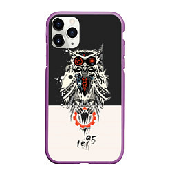 Чехол iPhone 11 Pro матовый TDD Owl 95, цвет: 3D-фиолетовый