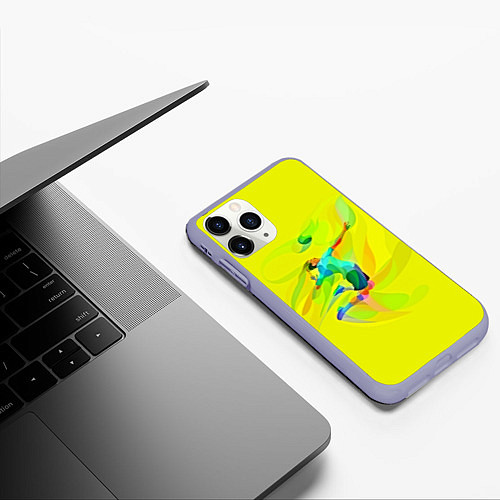 Чехол iPhone 11 Pro матовый Волейбол / 3D-Светло-сиреневый – фото 3