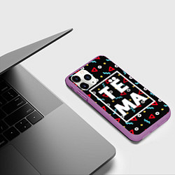 Чехол iPhone 11 Pro матовый Тёма, цвет: 3D-фиолетовый — фото 2