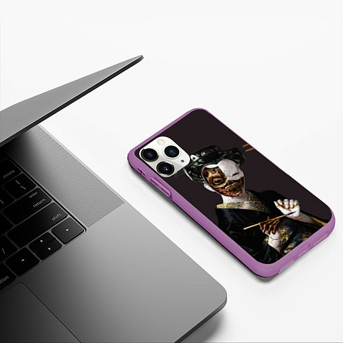 Чехол iPhone 11 Pro матовый Ghost In The Shell 1 / 3D-Фиолетовый – фото 3