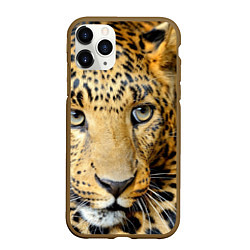 Чехол iPhone 11 Pro матовый Улыбка леопарда, цвет: 3D-коричневый