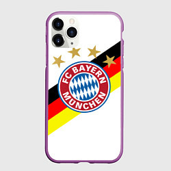 Чехол iPhone 11 Pro матовый FC Bayern: Germany, цвет: 3D-фиолетовый