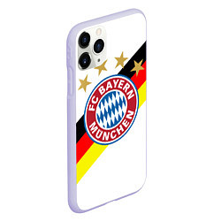 Чехол iPhone 11 Pro матовый FC Bayern: Germany, цвет: 3D-светло-сиреневый — фото 2