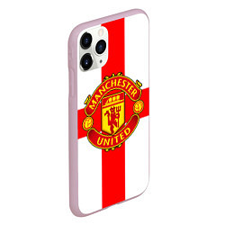 Чехол iPhone 11 Pro матовый Manchester Utd: England, цвет: 3D-розовый — фото 2