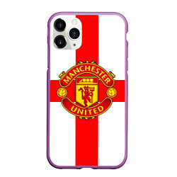 Чехол iPhone 11 Pro матовый Manchester Utd: England, цвет: 3D-фиолетовый