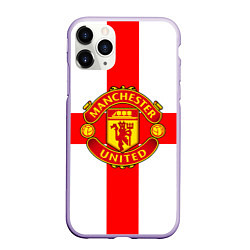 Чехол iPhone 11 Pro матовый Manchester Utd: England, цвет: 3D-светло-сиреневый