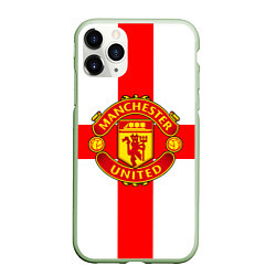Чехол iPhone 11 Pro матовый Manchester Utd: England, цвет: 3D-салатовый